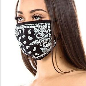 Black Bandana Print